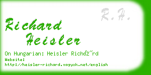 richard heisler business card
